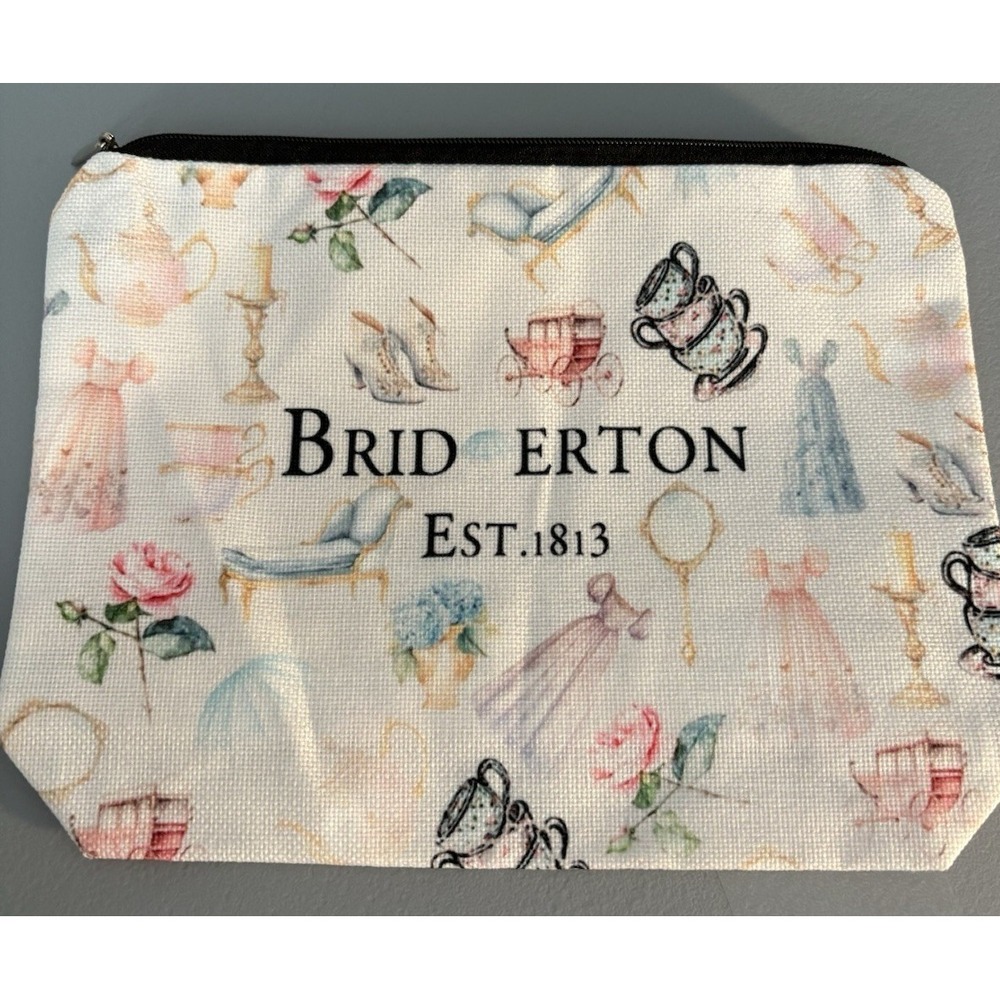 Bridgerton‎ Cosmetic Bag Lady Wistledown design 9x7"
